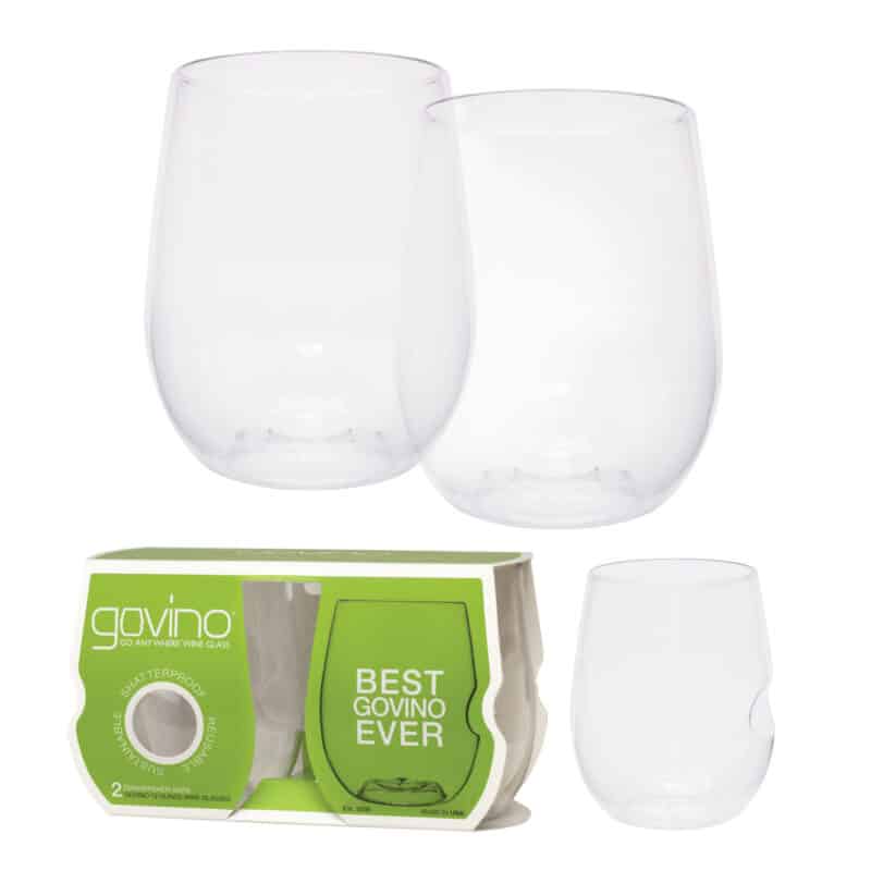 Custom 12 Oz. Dishwasher Safe Govino® Wine/Cocktail Glass 2 Pack - 1