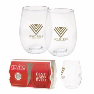 Custom 16 Oz. Dishwasher Safe Govino® Wine Glass 2 Pack