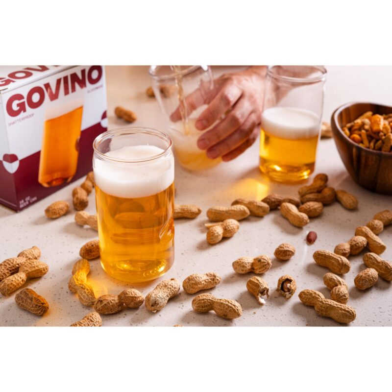 Custom govino 16 Oz. Beer Glass Dishwasher Safe - Clear - 6
