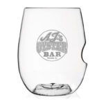 Custom 12 oz White Govino Plastic Stemless Wine Glass Taster