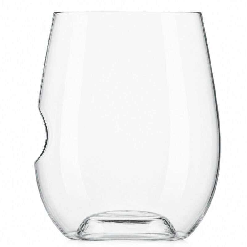 Custom 12 oz White Govino Plastic Stemless Wine Glass Taster - 2