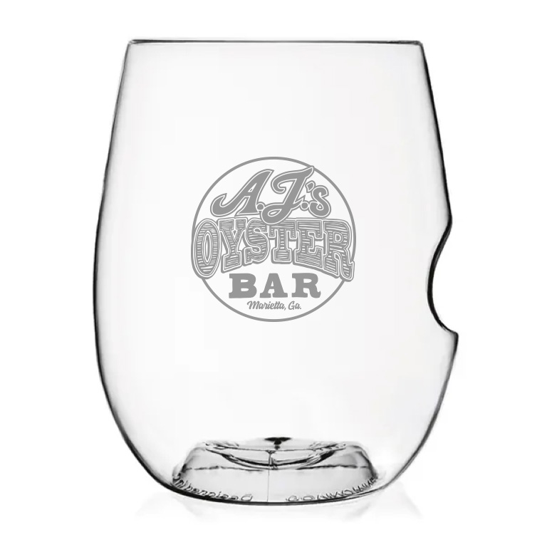 Custom 12 oz White Govino Plastic Stemless Wine Glass Taster